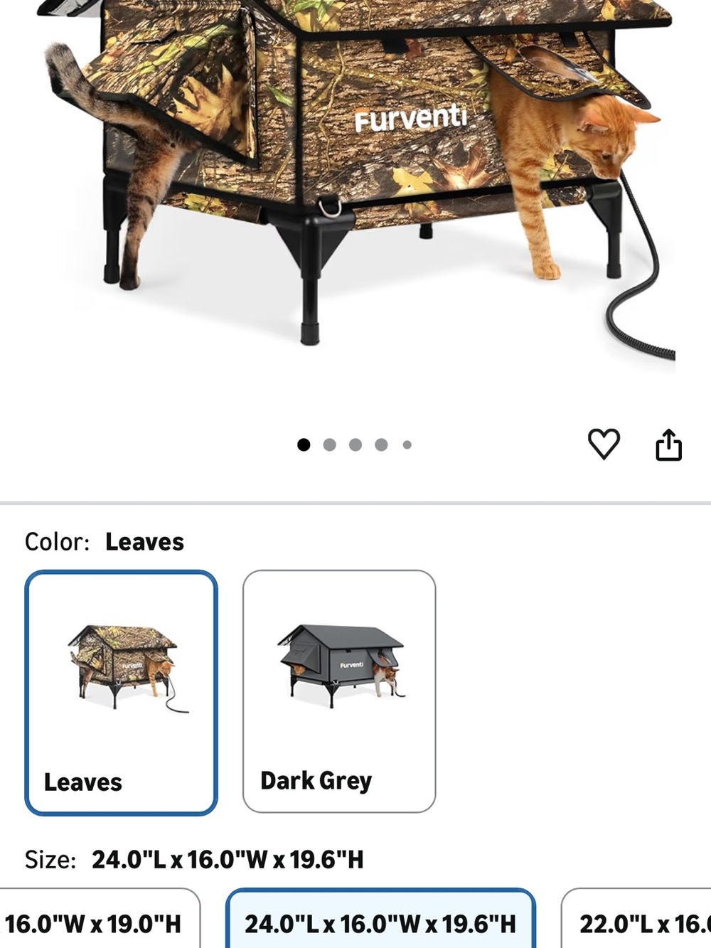 Amazon Camouflage Leaves Cat Shelter - Brown, Green